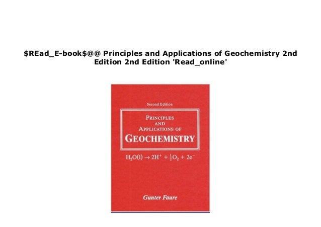 [EBOOK_DOWNLOAD] Principles and Applications of Geochemistry 2nd Ed…