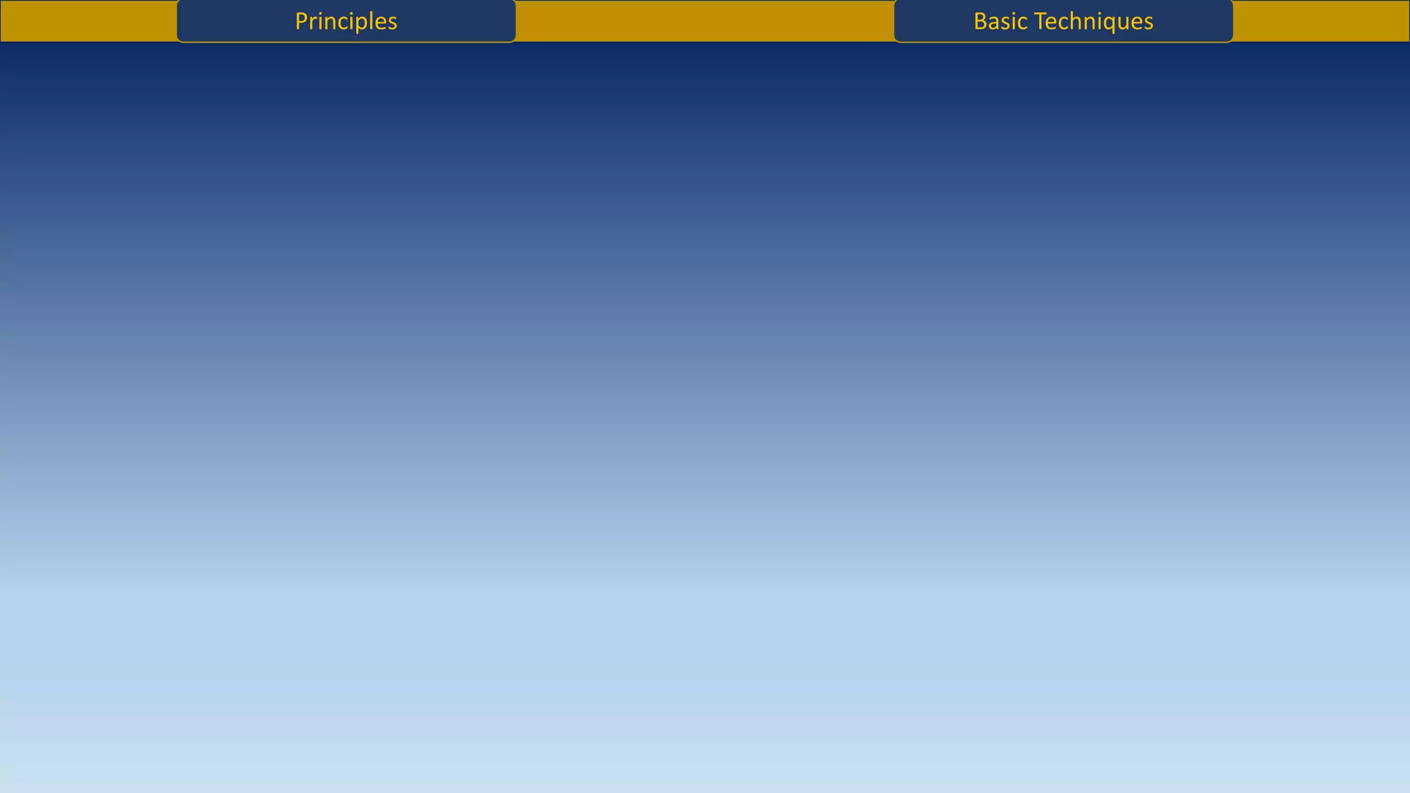 Principles Basic Techniques
 