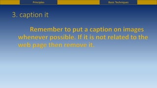 Principles and basic techniques of image manipulation | PPTX
