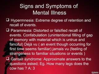 Hypernesia Principles and concepts in mental health | PPT