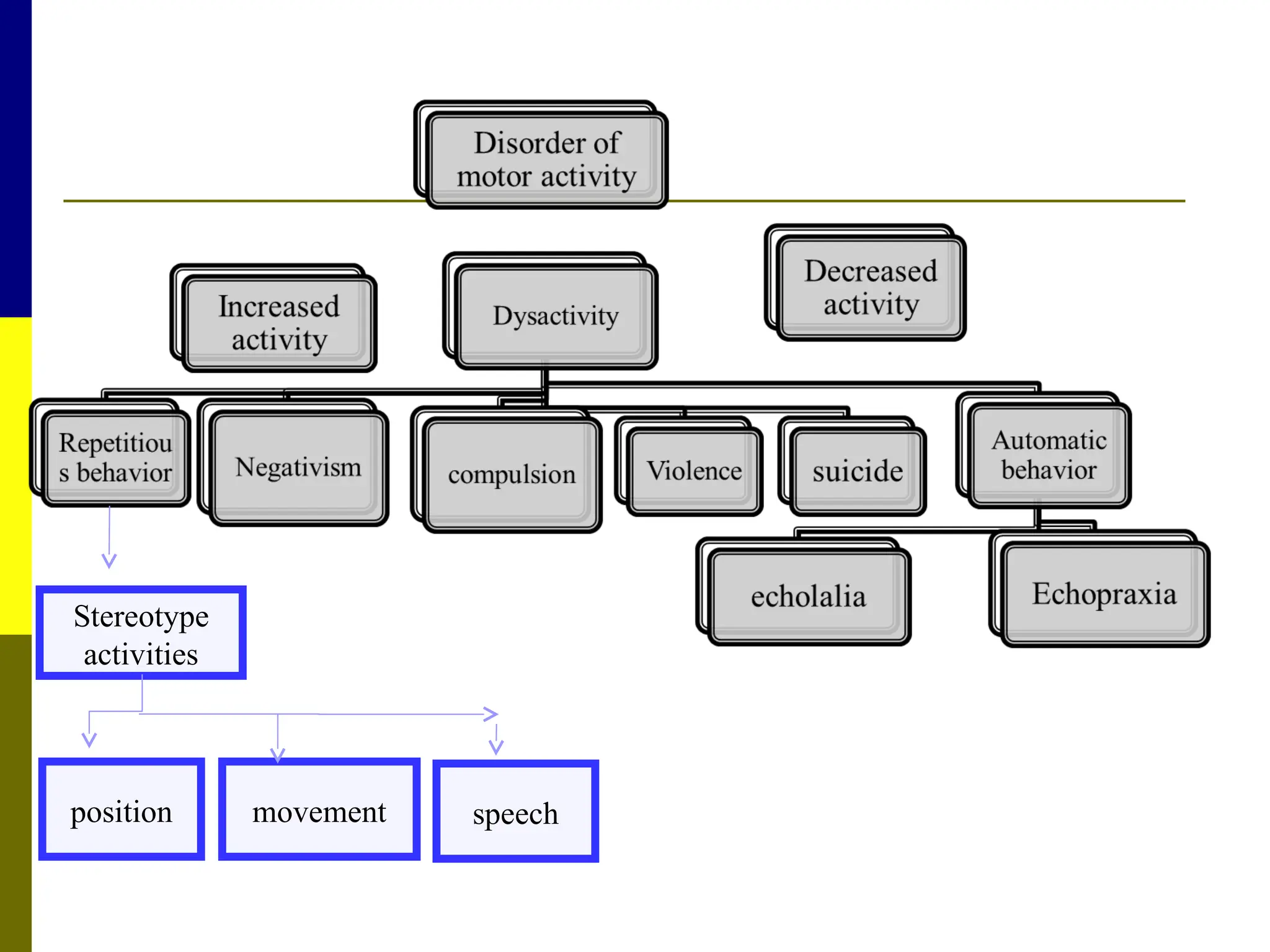 Stereotype
activities
speech
movement
position
 