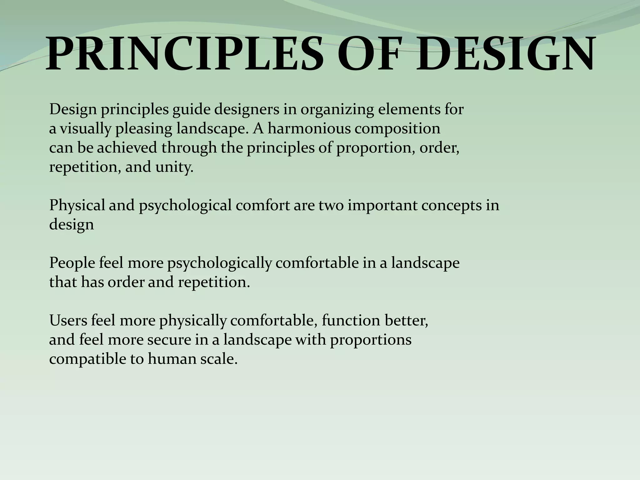 Principles and elements of landscape design | PPTX