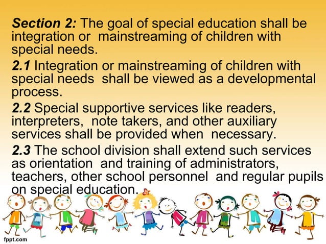 PRINCIPLES AND GUIDELINES FOR SPED IN THE PHILIPPINES | PPTX