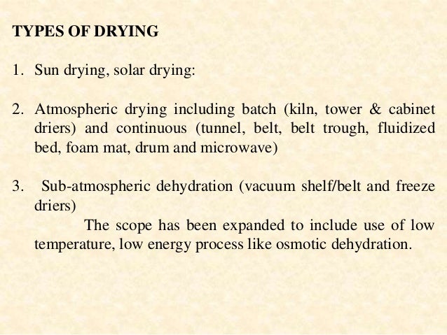 Principles And Methods Of Preservation By Drying
