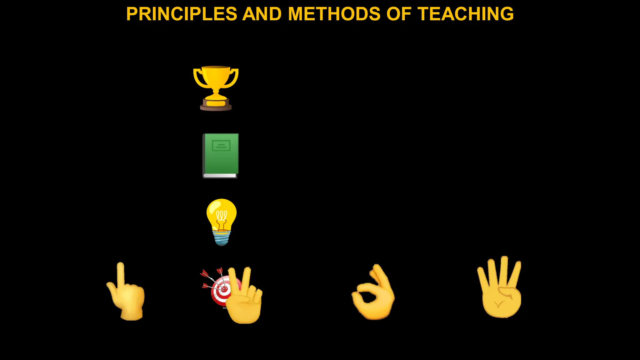 PRINCIPLES AND METHODS OF TEACHING
 