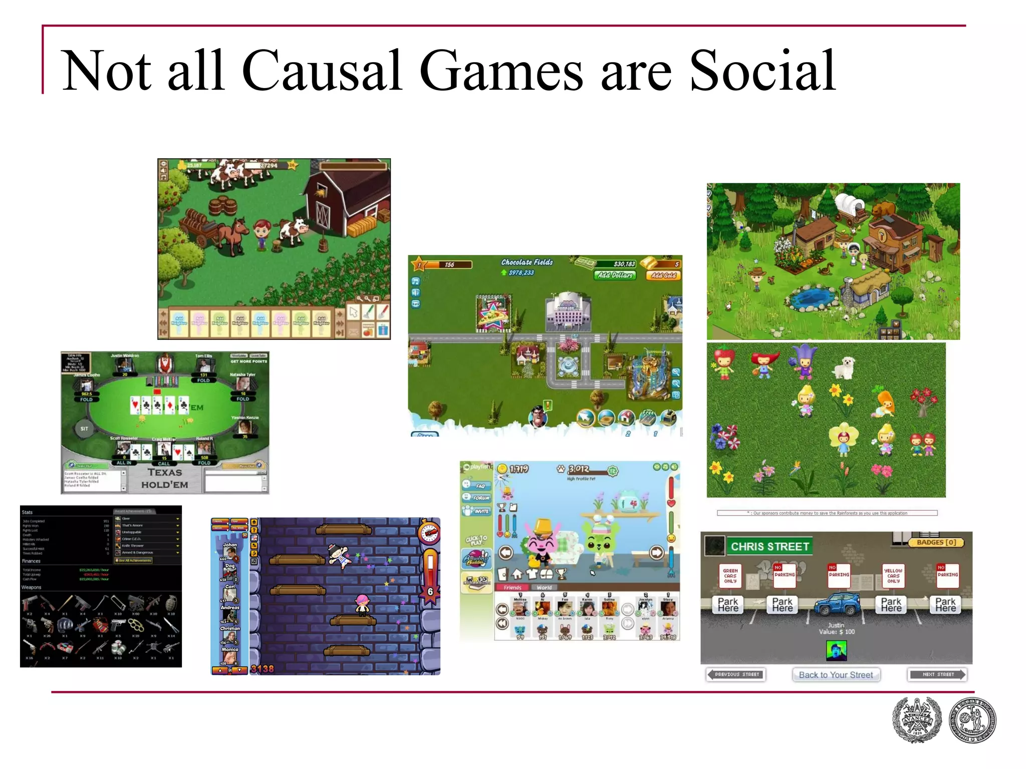 Not all Causal Games are Social 
