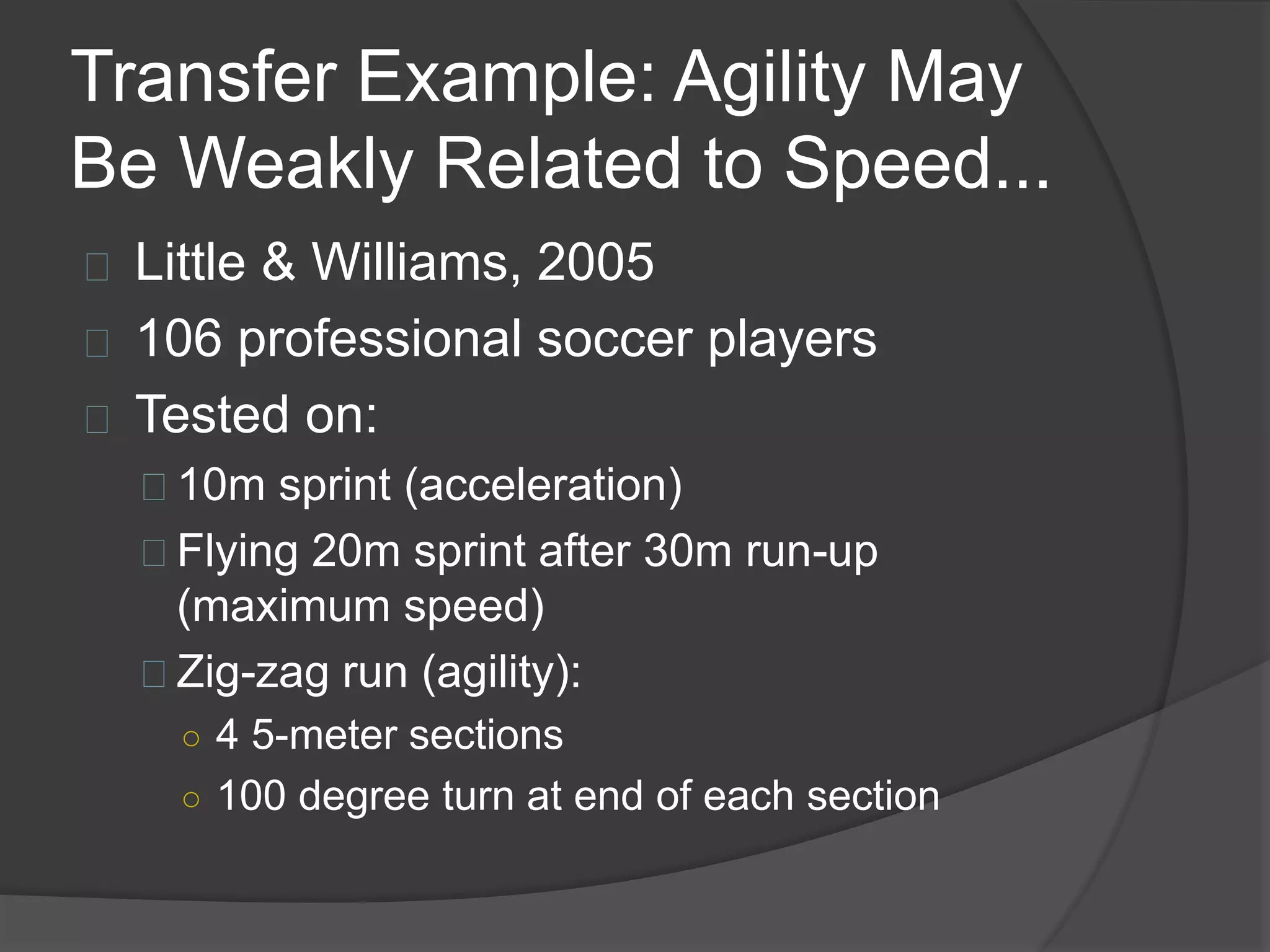 Principles and practices of agility training | PPTX