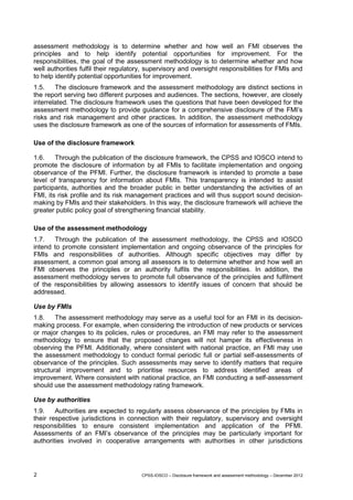 Isoco Principles Principles financialmarketinfrastructuresframeworkandmethodology | PDF