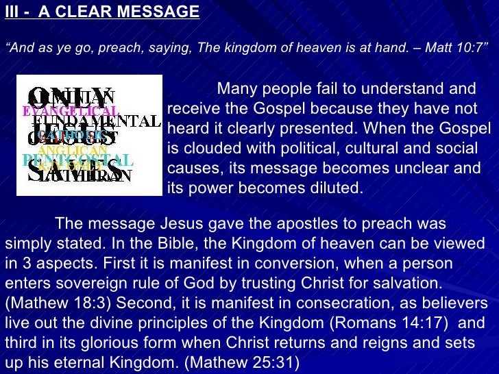 Principles for effective ministry part 2 Mathew 10 verses 5 15