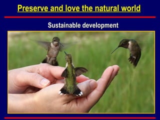 Preserve and love the natural world   Sustainable development 