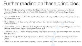 Further reading on these principles
• [Hackman 2002] Leading Teams: Setting the Stage for Great Performances Hardcover, by...