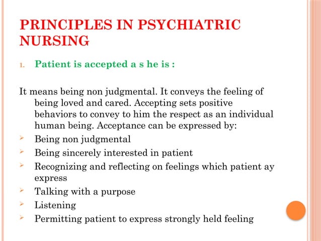 principles in psychiatry.pptx medical nursing | PPT