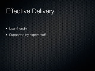 Strategic Principles presentation for ITSSG 2009-01-21