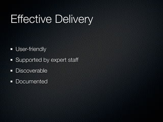 Strategic Principles presentation for ITSSG 2009-01-21