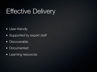 Strategic Principles presentation for ITSSG 2009-01-21