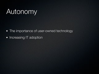 Strategic Principles presentation for ITSSG 2009-01-21