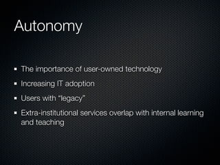 Strategic Principles presentation for ITSSG 2009-01-21
