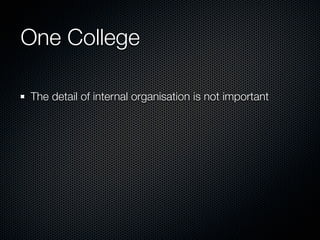 Strategic Principles presentation for ITSSG 2009-01-21