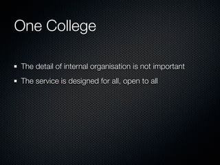 Strategic Principles presentation for ITSSG 2009-01-21