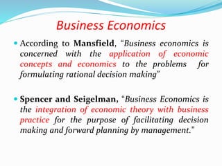 Business Economics | PPTX