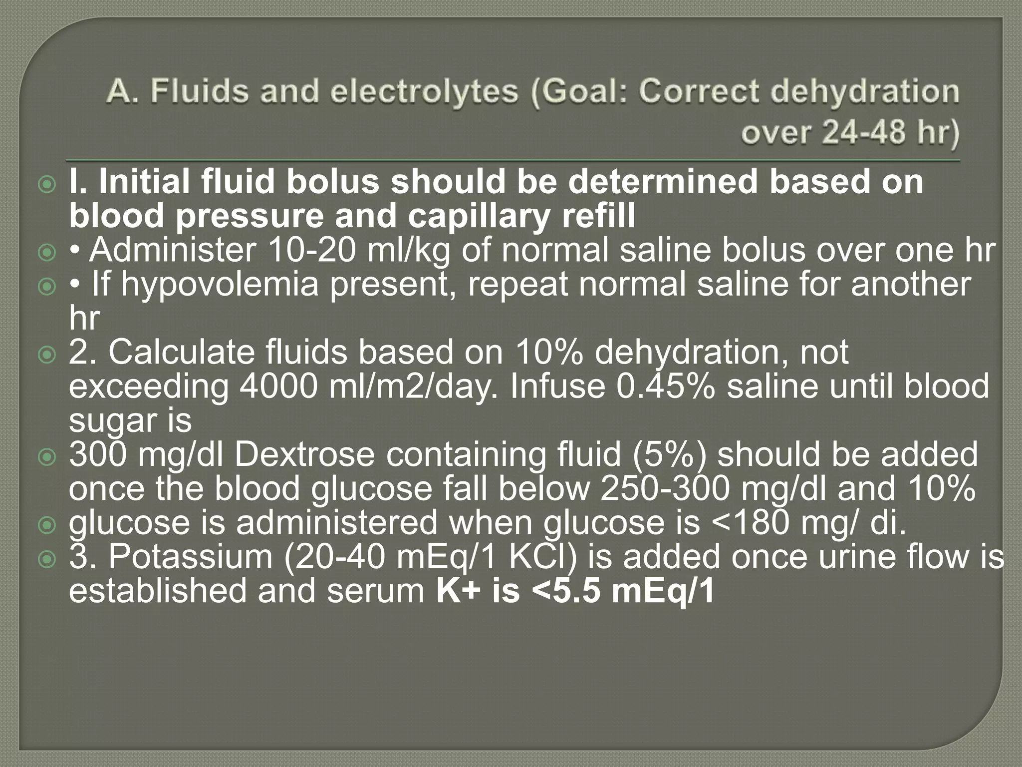 Principles of acute management of diabetic ketoacidosis | PPTX
