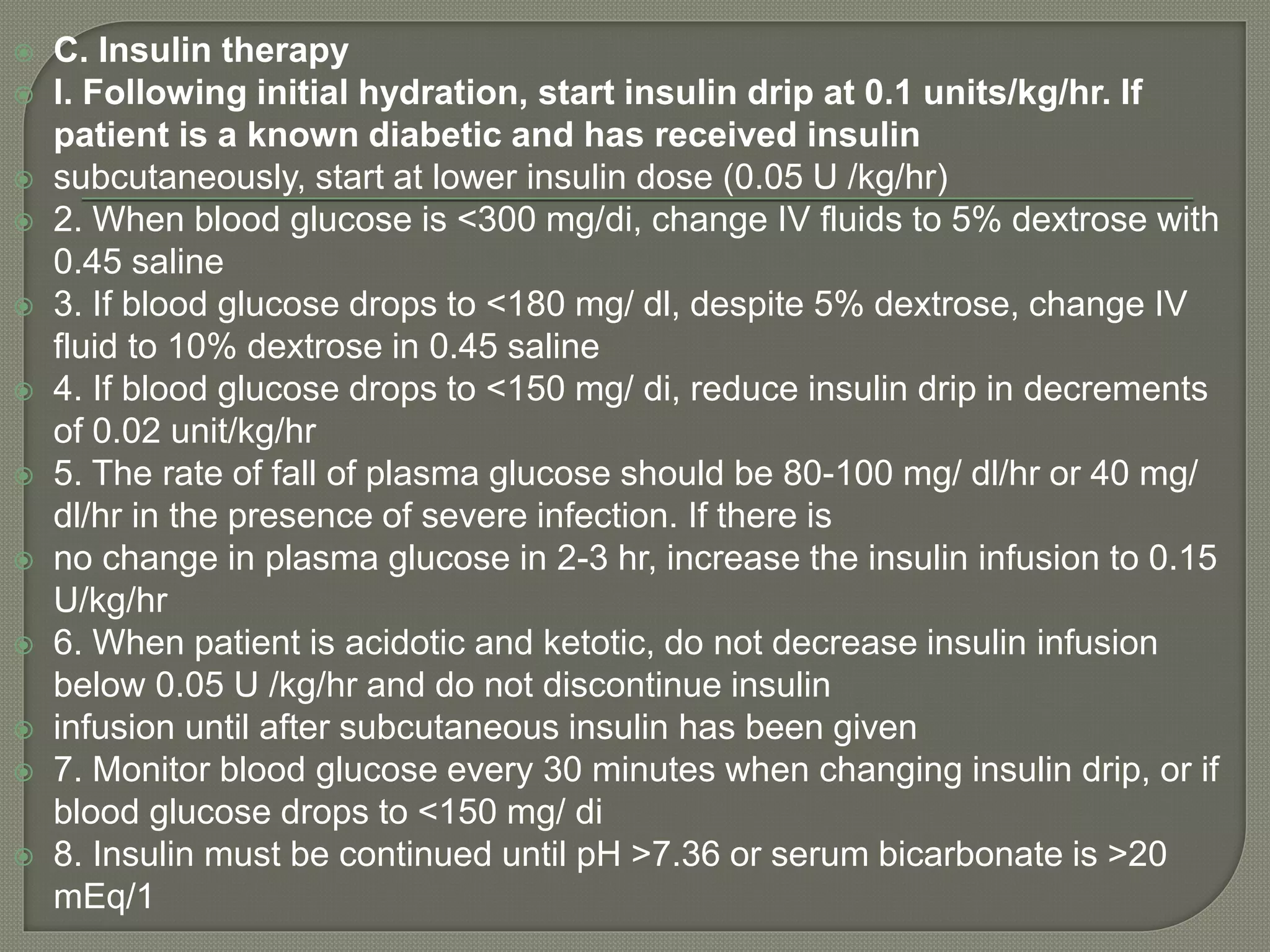 Principles of acute management of diabetic ketoacidosis | PPTX
