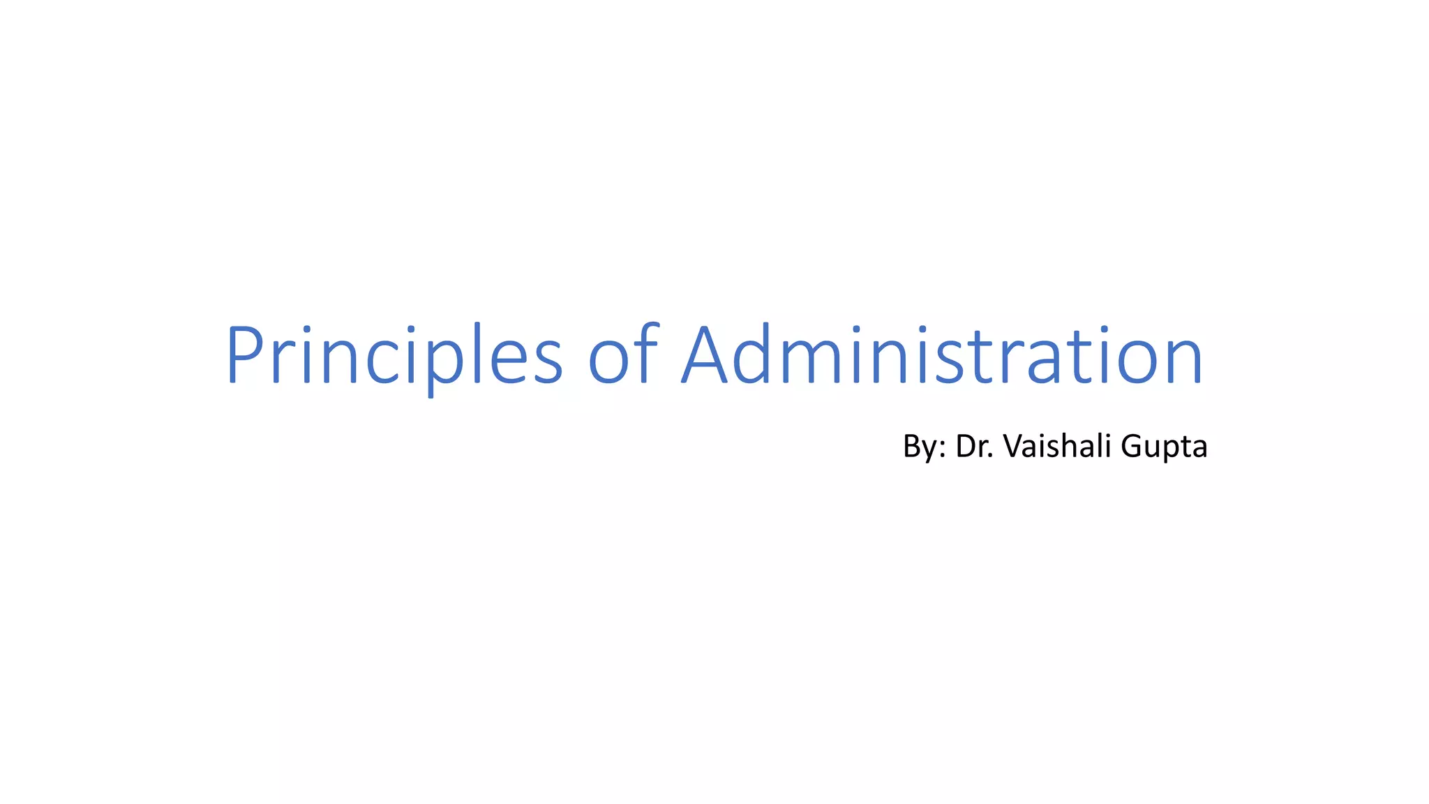 Principles of Administration PPT