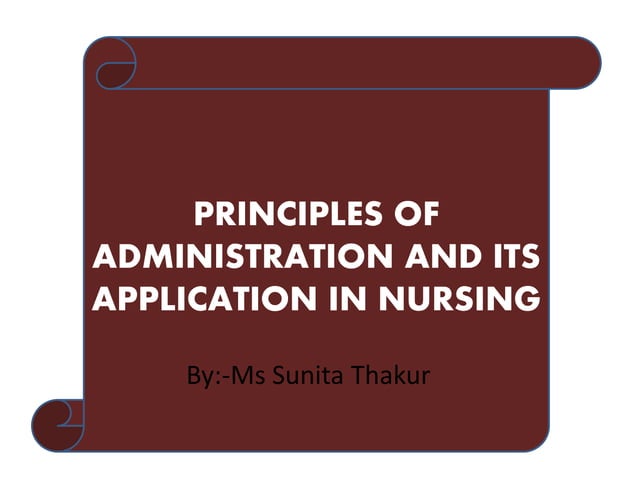 Principles of administration with application | PPTX