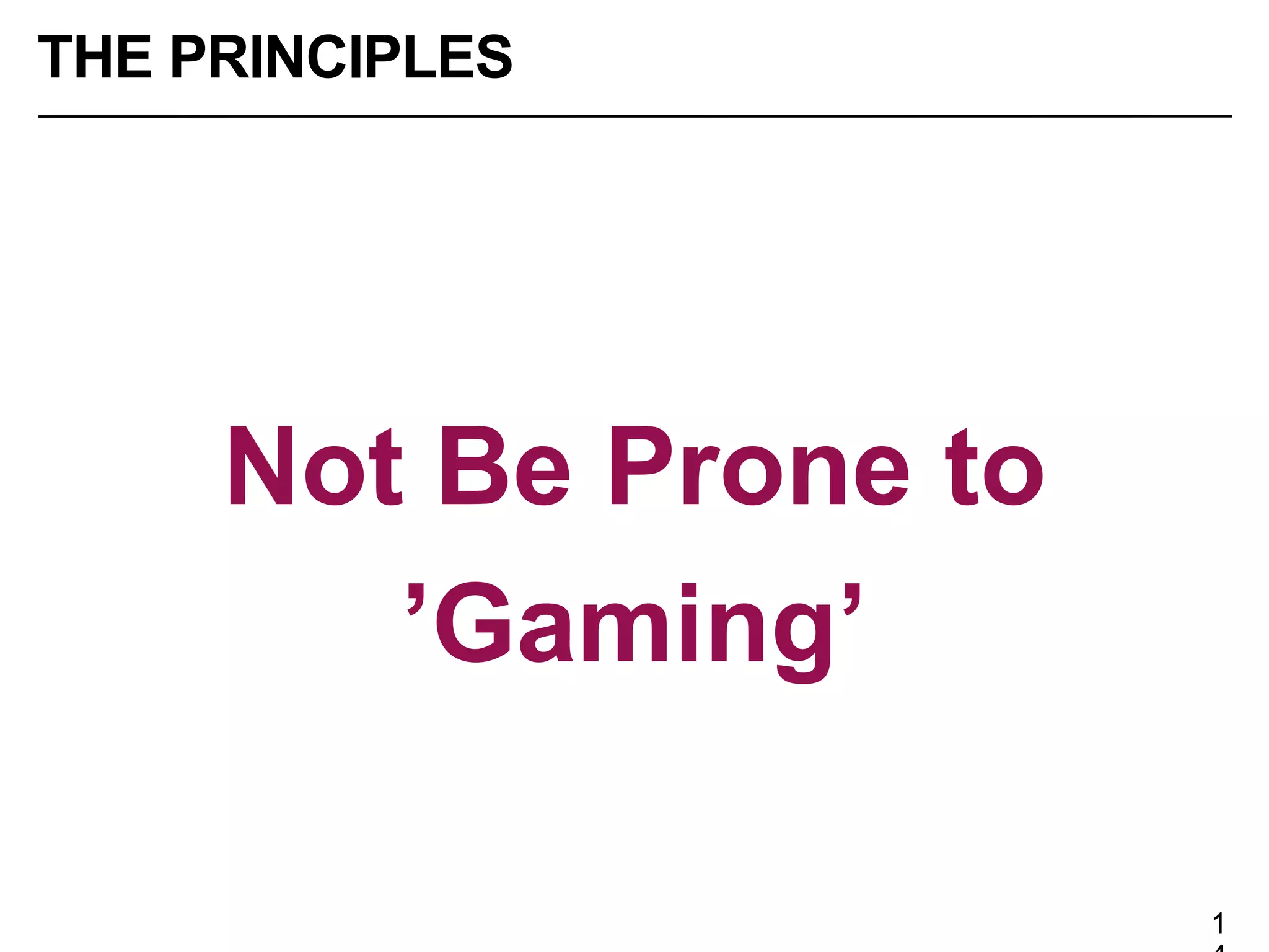 Watch Out For
‘Watermelons’
THE PRINCIPLES
 