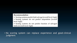 • No scoring system can replace experience and good clinical 
judgment 
 