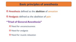 Anesthesia is acore components of operative theatre | PPTX