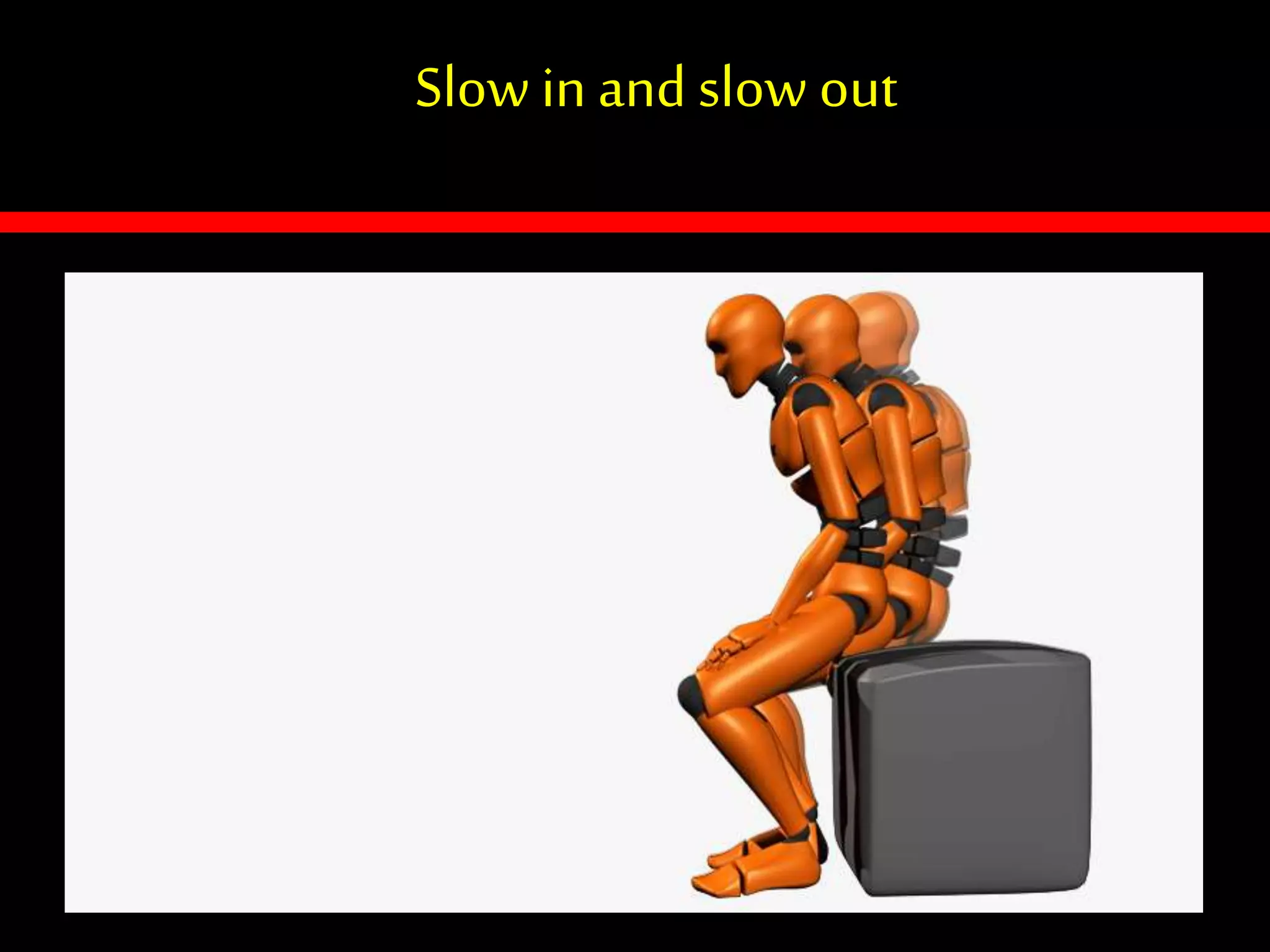 Slow in and slow out
 