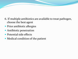 Principles of antibiotic use in surgery | PPTX
