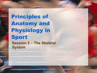 Principles of Anatomy and Physiology in Sport Session 2 – The Skeletal System 