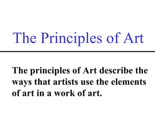 Principles of art | PPT