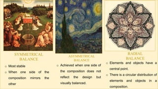 Balanced Pattern Principles of Art or Design / Art Appreciation | PPTX