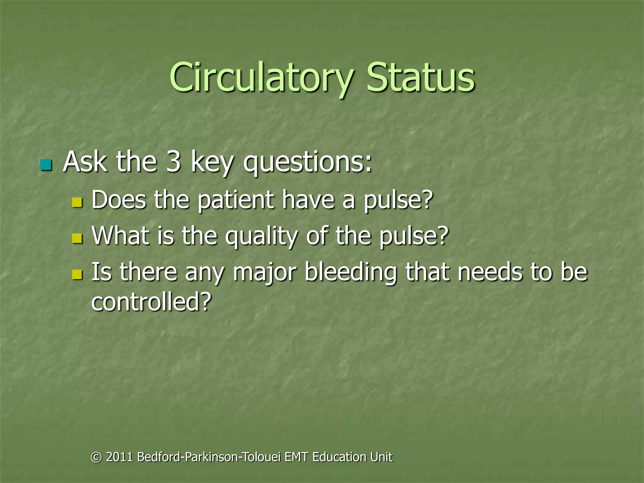 Principles of assessment for ems chapter 04 | PPT