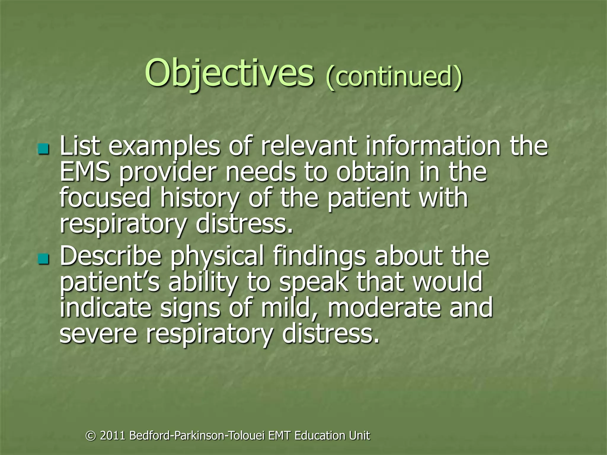 Principles of assessment for ems chapter 12 | PPT