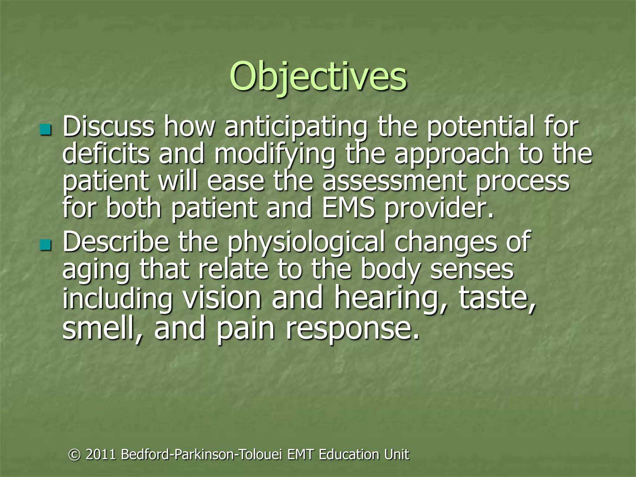 Principles of assessment for ems chapter 19 | PPT