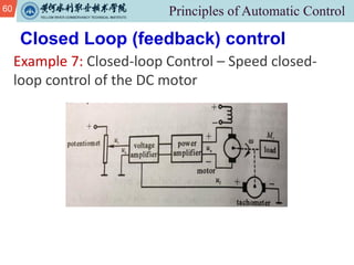 60
Example 7: Closed-loop Control – Speed closed-
loop control of the DC motor
Closed Loop (feedback) control
 