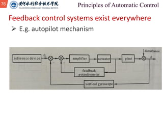 76
Feedback control systems exist everywhere
Ø E.g. autopilot mechanism
 