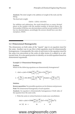 PrinciplesofChemicalEngineeringProcesses | PDF