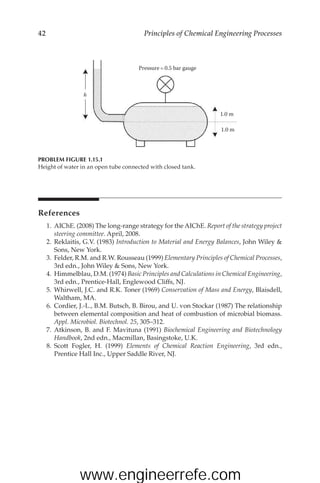 PrinciplesofChemicalEngineeringProcesses | PDF