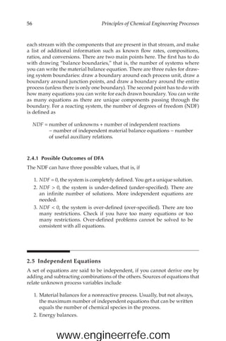 PrinciplesofChemicalEngineeringProcesses | PDF