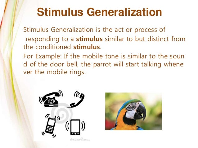 What is stimulus generalization
