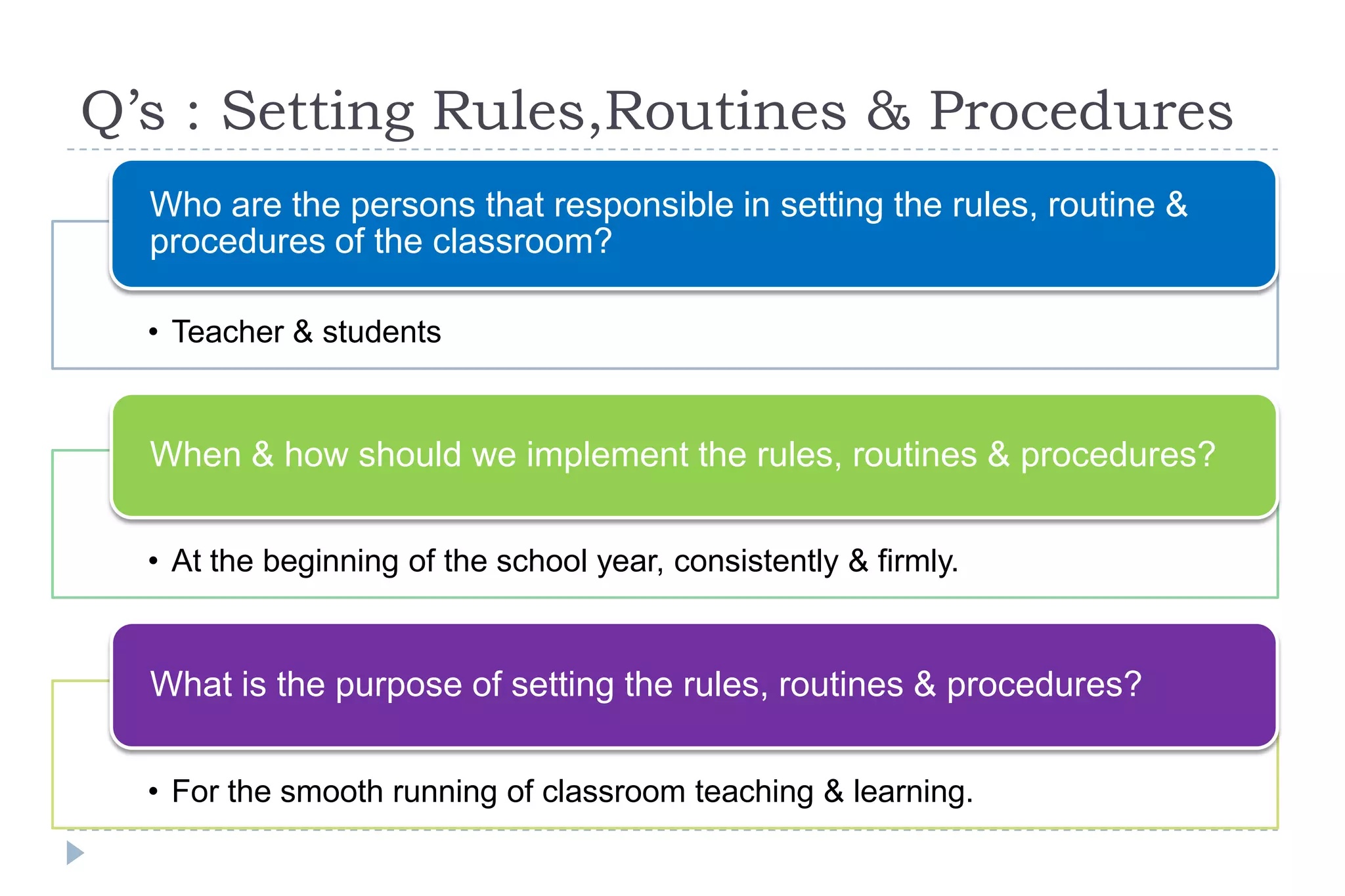Principles of classroom management new | PPTX