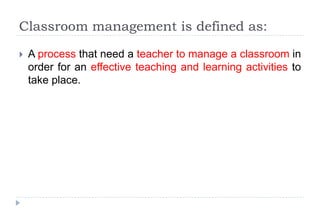 Principles of classroom management new | PPTX