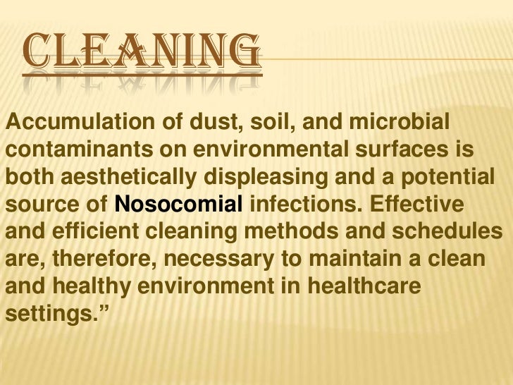 Principles of cleaning