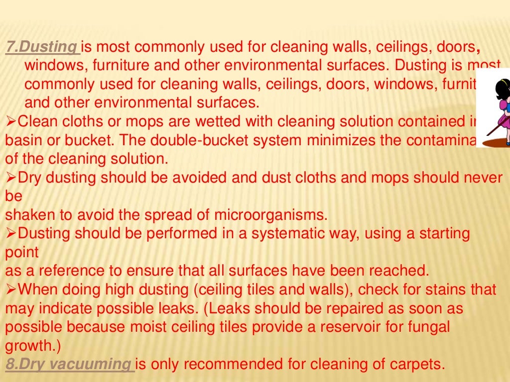 Principles of cleaning