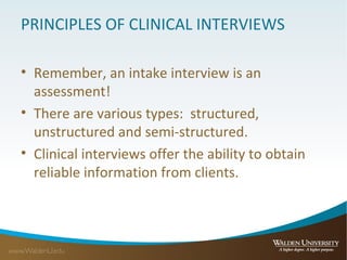 Principles of clinical interviews | PPT